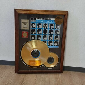 BEg259R 140 limited goods 48/1000 24KT GOLD PLATED RECORD THE BEATLES/A HARD DAY'S NIGHT LP Gold disk Beatles 
