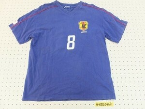 JFA サッカー日本代表 メンズ 日本代表 背番号8 小笠原満男 応援ユニフォーム 半袖Tシャツ M 青
