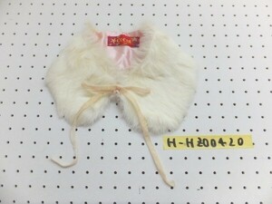 COCUE Cocue lady's velour ribbon attaching fur tippet eggshell white 