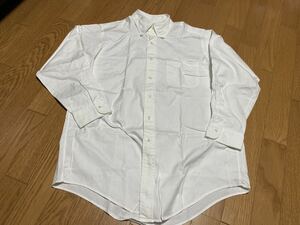 USA製　ブルックスブラザーズ　白シャツ　メンズ15 1/2-31　長袖ボタンダウンシャツ ポロカラーシャツ