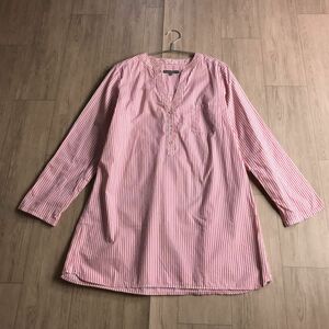 100円スタート☆ LAURA ASHLEY ローラアシュレイ　ストライプ　チュニック　ブラウス　