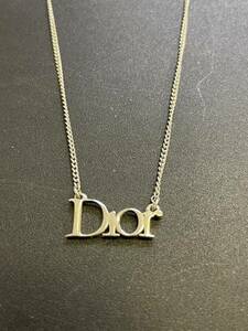 Christian Dior クリスチャン・ディオール ロゴトップ シルバーカラー ネックレス レディース ブランドアクセサリー