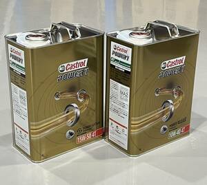 カストロール パワー 1 4T 10w40 4L/1缶+15w50 4L/1缶 粘度違いセット Castrol POWER 1 バイク 部分合成油