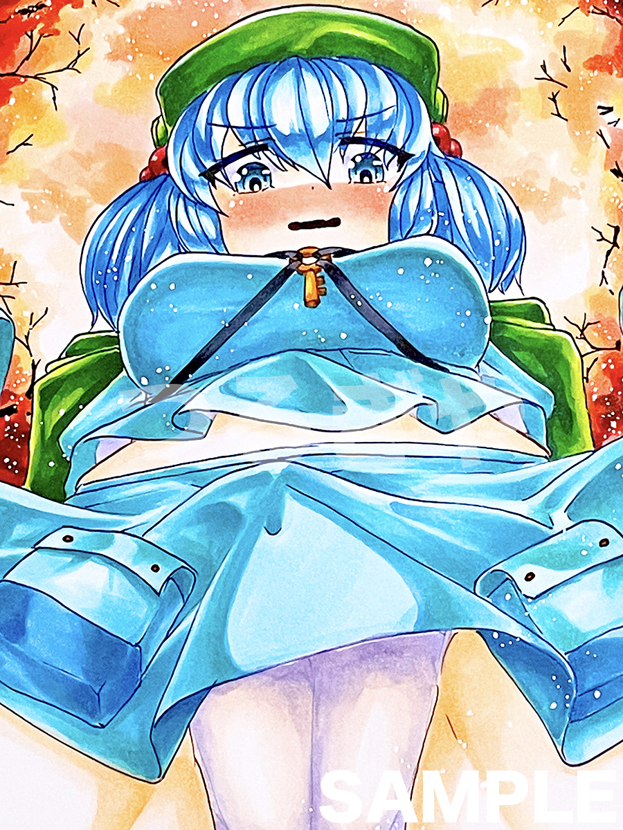 同人手描きイラスト◇東方Project◇河城にとり◇ロングヘア 同人手描きイラスト◇東方Project◇河城にとり◇ロングヘア