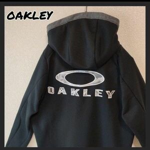 oakley オークリー パーカー バック刺繍ロゴ 黒 古着