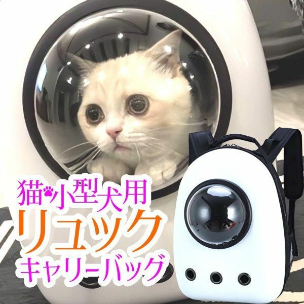 キャリーバッグ リュック 猫 おしゃれ かわいい ハード ペット 宇宙船 バック ホワイト 当時物 お出かけ お散歩 アウトドア