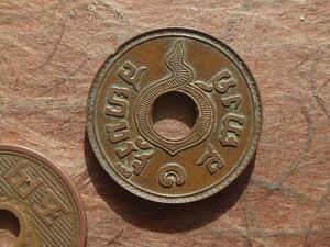 タイ　1Satang　青銅　BE2472(1929年)　Y#35　(22.7mm, 5.0g)