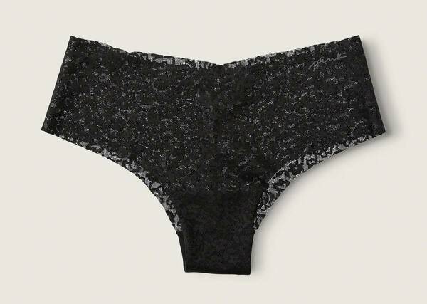 Victoria's Secret ヴィクトリア シークレット ノー ショウ ソフト レース チークスター パンティー ブラック 未開封新品 送料無料