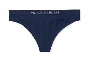 Victoria's Secret ヴィクトリア シークレット シームレス ソング Tバック ショーツ Navy 未開封品 送料無料