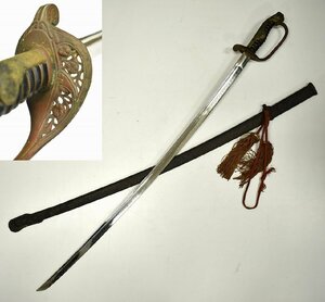  dragon D43* that time thing old Japan army land army navy finger . sword sa- bell Sakura . total length 97cm approximately 1132g battle sward army thing sword fittings .. antique 