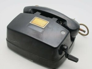 C883* Showa Retro Showa era 38 year made Hitachi black telephone 41 number M telephone machine M-10731 steering wheel type hand turning antique Vintage 