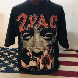 トゥーパック　2pac XL ヒップホップ　ラッパーTシャツ