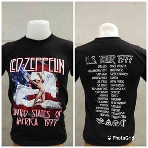 70年代バンド　レッドツェッペリン　LED ZEPPELIN L バンドTシャツ　ロックTシャツ