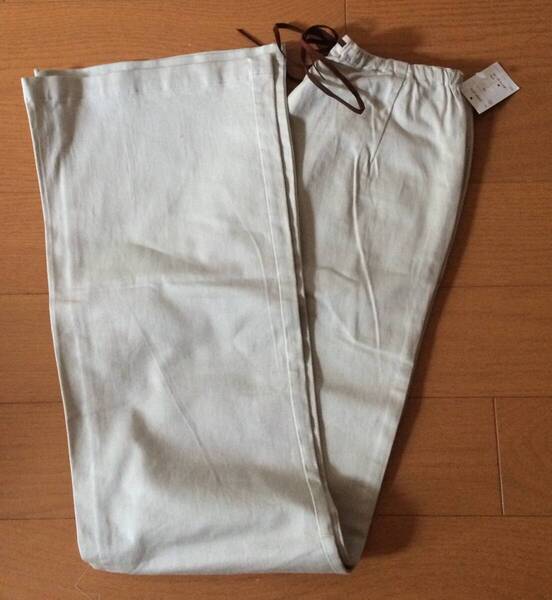 送込み trioret 綿パンツ S〜 M ベージュ 綿97% ポリウレタン3% 記載サイズ36 実寸 約W平置き35cm H45cm股下74cm