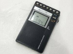 SONY ソニー 山ラジオ ICF-R100MT イヤホン内蔵 FM/AM ポケットラジオ 動作確認済 現状品 AF022000