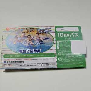 ★送料無料★ 東京都競馬 東京サマーランド株主ご招待券 1Dayパス8枚(通常4枚+春秋限定4枚)