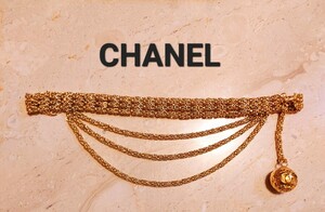 ★送料無料★美品★正規店購入★CHANEL★シャネル★ヴィンテージ★ココマーク★チェーンベルト★ゴールド★ギャランティカード付★