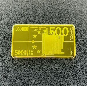 外国古銭　500ユーロ　大型金貨　ゴールドバー　カプセル付き