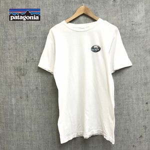 G2628-N◆old◆USA製 patagonia パタゴニア 半袖Tシャツ カットソー プリント Beneficial T◆ sizeS ホワイト 白 オーガニックコットン