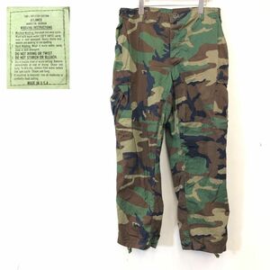 R24-F-N◆old◆USA製◆ US.ARMY ウッドランドカモカーゴパンツ ボトムス ミリタリー 迷彩 ◆ size35 コットン100 古着 メンズ