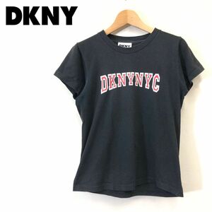 G2482-F-N◆ old ◆ USA製 ◆ DKNY JEANS ダナキャランニューヨークジーンズ 半袖Tシャツ カットソー ロゴプリント ◆ コットン 古着 春夏