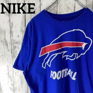 NIKE USA古着 NFLバッファロービルズプリントTシャツ XL 青 メンズ
