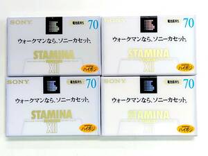 新品SONY/ソニー/STAMINA XⅡ 70分/4本 ハイポジションテープTYPEⅡ