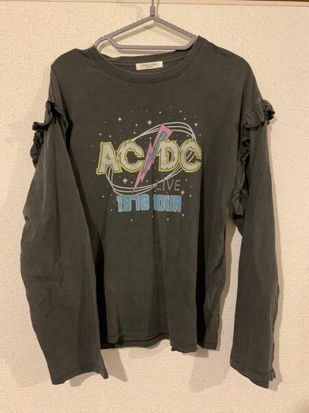 FREAK’S STORE ACDC ロゴ フリル ロングtシャツ