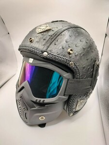 Voss　ボス　ハーレーヘルメット　ジェットヘルメット　ゴーグル　AHPハーレーヘルメットマスク付きサイズM
