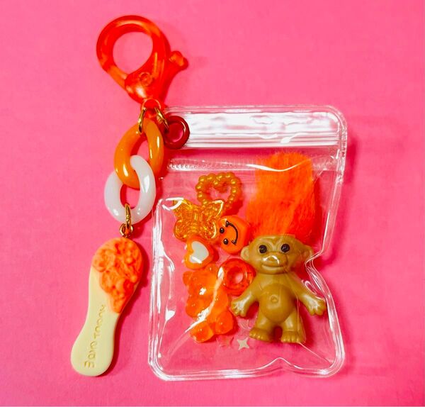 シャカシャカ キーホルダー キャンディバッグ ストラップ ハンドメイド