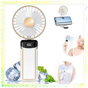 携帯扇風機 手持ち扇風機 USB扇風機 卓上扇風機 ハンディファン 小型扇風機 首掛け 軽量 ホワイト