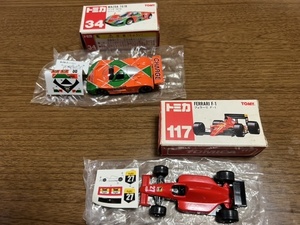 トミカ　No.34マツダ　787B・No.117 フェラーリF-1 未組み立て　中古品です。