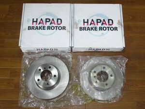 展示未使用品 BMW(E60/E61)525i用 HAPAD BRAKE ROTOR フロントディスクローター 左右セット 品番：34116764021