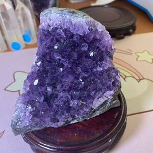 【極上】ウルグアイアメジストクラスター原石(幸運水晶)天然紫水晶