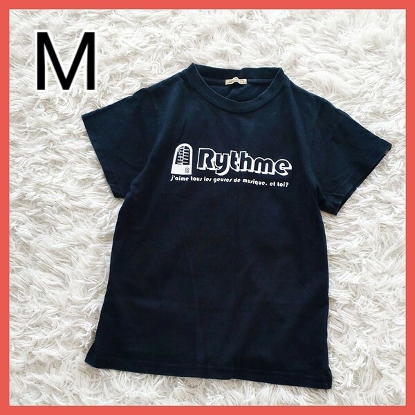 ★美品★【S〜M】ロゴ　半袖Tシャツ　クルーネックTシャツ　ブラック　レディース