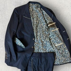 Paul Smith COLLECTION Paul Smith collection [... stylish ] suit setup M size wool lining total pattern dark navy 