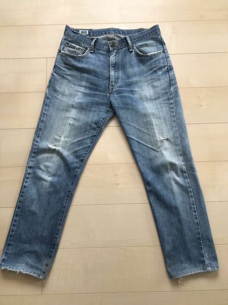 EDWIN 407 W33 denim pants エドウィン デニム パンツ ヒゲ ハチノス 古着 ビンテージ リーバイス 501 505 506 507 xx ユニオン チェーン