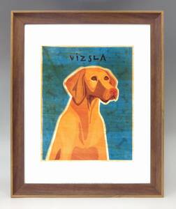 新品☆額付アートポスター★犬の絵☆Vizsla☆ビズラ☆インテリア☆動物病院／店舗様必見◆81