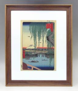 新品☆額付アートポスター◇日本画☆安藤広重☆歌川広重☆八ツ見のはし☆絵画☆壁掛け☆インテリア☆31