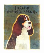 新品☆額付アートポスター★犬の絵☆English Springer Spaniel (tri-color)☆スパニエル☆インテリア☆動物病院／店舗様必見◆85_画像2