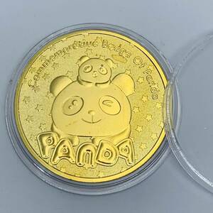 GU204中国文化記念メダル パンダ 開運 金運 財運 幸運コイン 風水の置物 美品 外国硬貨 海外古銭 コレクションコイン 重さ約28g