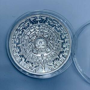 GU221マヤ文化記念メダル 暦 開運 金運 財運 幸運コイン 風水の置物 美品 外国硬貨 海外古銭 コレクションコイン 重さ約29g