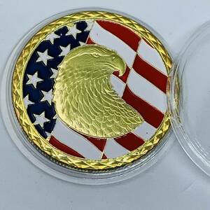 GU241アメリカ記念メダル イーグル 米軍 チャレンジコイン 記念コイン 美品 外国硬貨 海外古銭 コレクションコイン 貨幣 重さ約29g