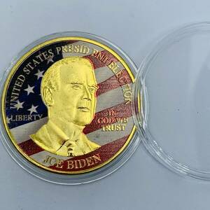 GU245アメリカ記念メダル 2020年米大統領 バイデン 美品 有名人 外国硬貨 海外古銭 コレクションコイン 貨幣 重さ約24g