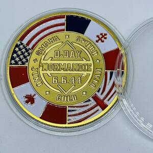 GU274アメリカ記念メダル 連合軍勝利70周年記念 チャレンジコイン 美品 外国硬貨 海外古銭 コレクションコイン 貨幣 重さ約29g