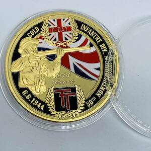 GU276アメリカ記念メダル ノルマンディー上陸記念 米軍 チャレンジコイン 美品 外国硬貨 海外古銭 コレクションコイン 貨幣 重さ約29g