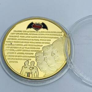 GU296アメリカ記念メダル バットマン スーパーマン チャレンジコイン 美品 外国硬貨 海外古銭 コレクションコイン 貨幣 重さ約28g