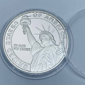 GU301アメリカ記念メダル 自由の女神 勲章栄誉メダル チャレンジコイン 美品 外国硬貨 海外古銭 コレクションコイン 貨幣 重さ約29g