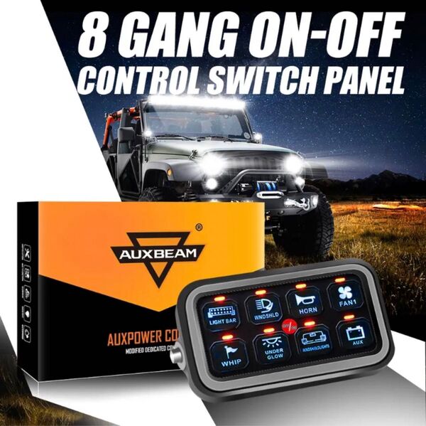 auxbeam 8GANG スイッチパネル BA80