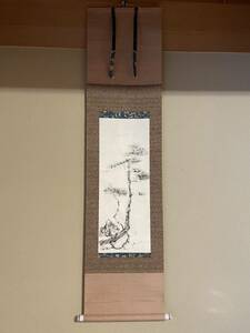 [ genuine work ] wistaria ...[ pine . map ] water . hanging scroll .. paper book@ chestnut tree . tea Hara judgment . box 